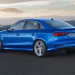 Det nederste af kofangeren - den såkaldte diffusor - bliver mere markant på den faceliftede Audi A3, her som sedan.