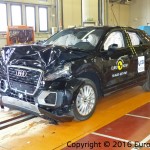 Den nye Audi Q2 klarer sig generelt godt i Euro NCAPs crashtest og scorer topkarakteren 5 stjerner.