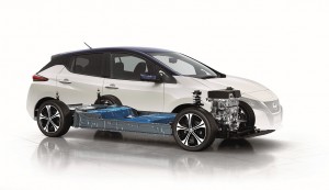 Nissan har udviklet en ny platform til Leaf, der gør det muligt at gemme alle batterierne under gulvet og holder vægten ned på 1.500 kg.