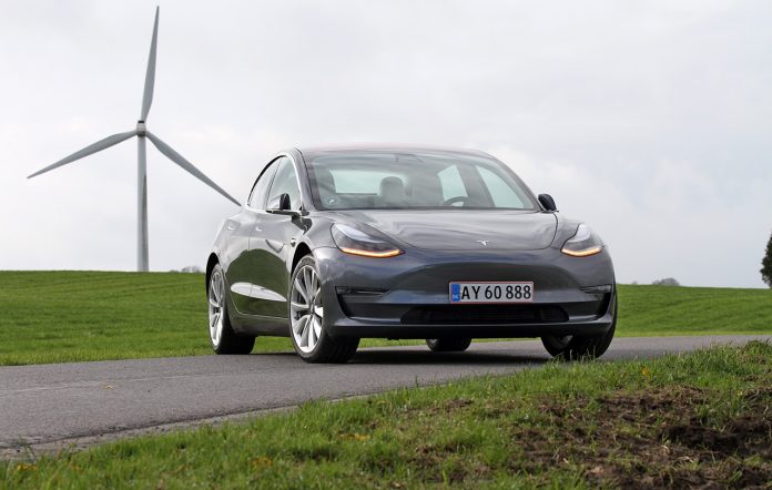 Tesla Model 3 front bilsalget 2019