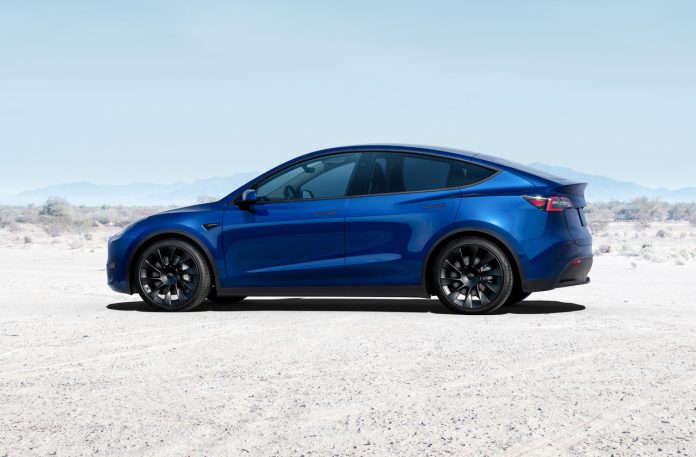 Tesla Model Y blue